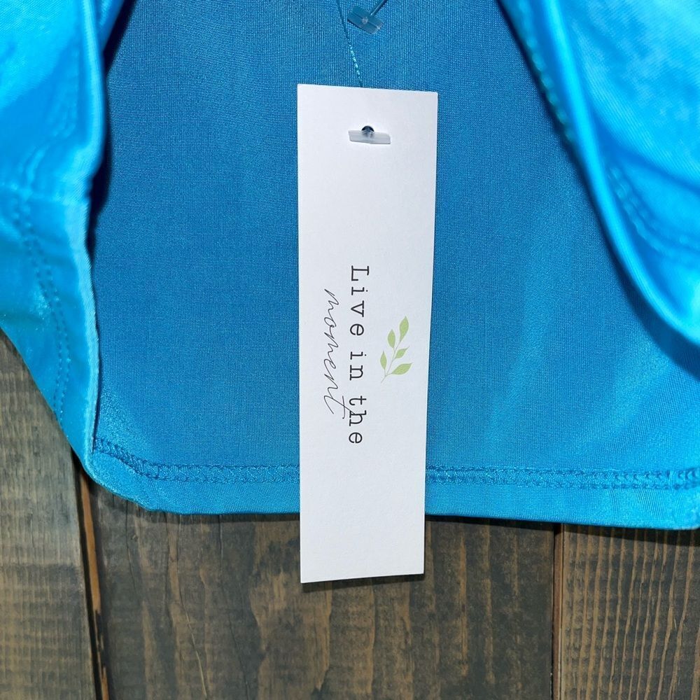 Bright Blue‎ Cropped Tank Top Sleeveless Summer Casual Basic Cotton Stretch D23 - Picture 5 of 6